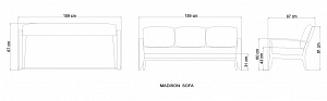 Диван 3-х местный Madison